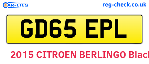 GD65EPL are the vehicle registration plates.