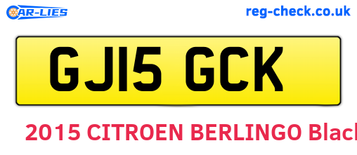 GJ15GCK are the vehicle registration plates.