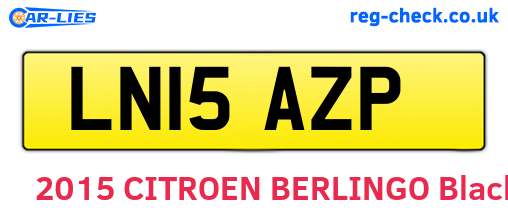 LN15AZP are the vehicle registration plates.
