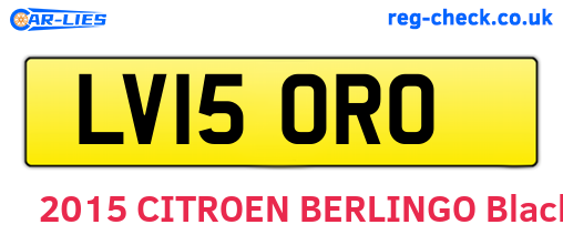 LV15ORO are the vehicle registration plates.