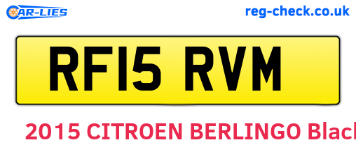 RF15RVM are the vehicle registration plates.