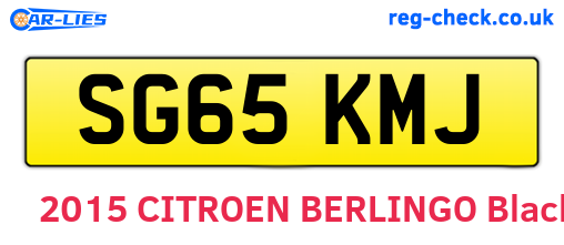 SG65KMJ are the vehicle registration plates.