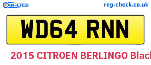 WD64RNN are the vehicle registration plates.