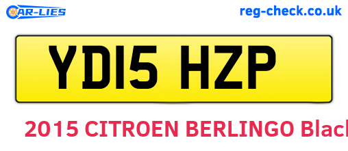 YD15HZP are the vehicle registration plates.