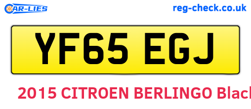 YF65EGJ are the vehicle registration plates.