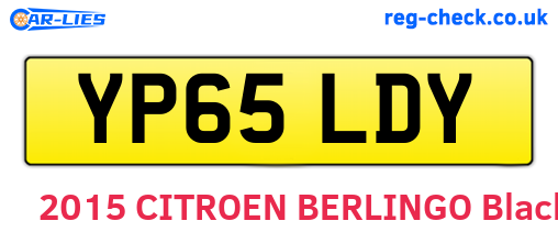 YP65LDY are the vehicle registration plates.