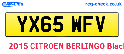 YX65WFV are the vehicle registration plates.