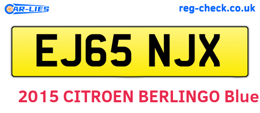 EJ65NJX are the vehicle registration plates.