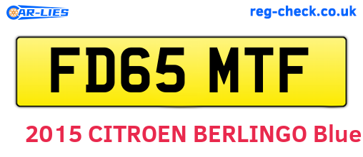 FD65MTF are the vehicle registration plates.