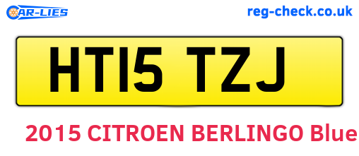 HT15TZJ are the vehicle registration plates.