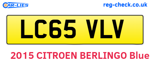 LC65VLV are the vehicle registration plates.