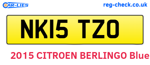 NK15TZO are the vehicle registration plates.