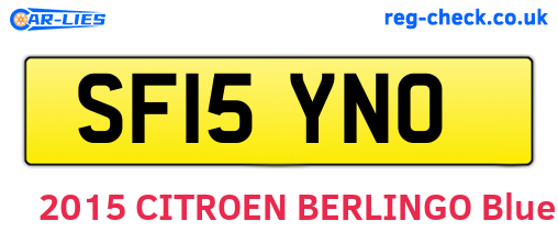SF15YNO are the vehicle registration plates.