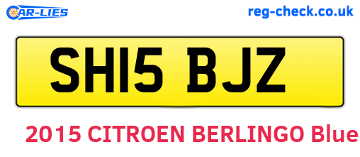 SH15BJZ are the vehicle registration plates.