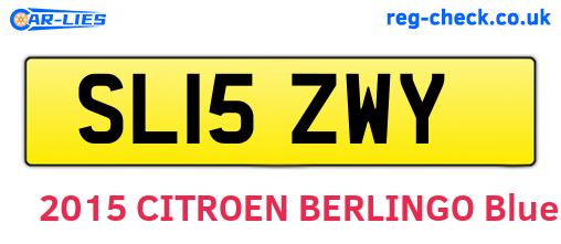 SL15ZWY are the vehicle registration plates.