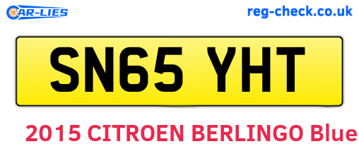 SN65YHT are the vehicle registration plates.