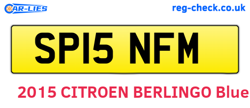 SP15NFM are the vehicle registration plates.