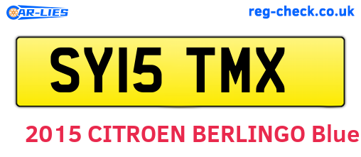 SY15TMX are the vehicle registration plates.