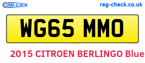 WG65MMO are the vehicle registration plates.