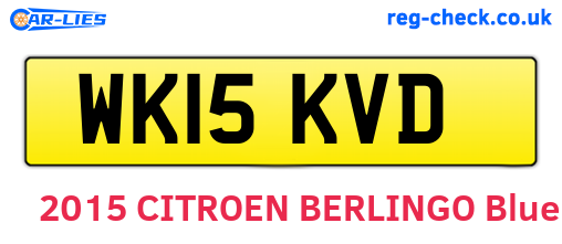 WK15KVD are the vehicle registration plates.