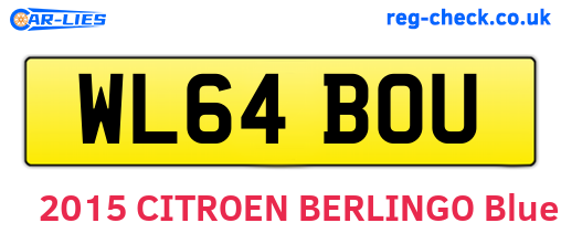 WL64BOU are the vehicle registration plates.