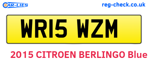 WR15WZM are the vehicle registration plates.