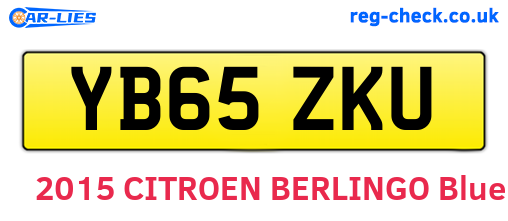 YB65ZKU are the vehicle registration plates.