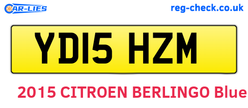 YD15HZM are the vehicle registration plates.