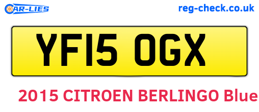 YF15OGX are the vehicle registration plates.