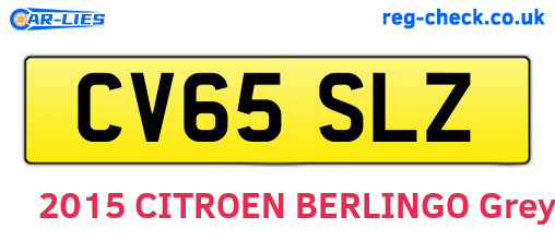 CV65SLZ are the vehicle registration plates.