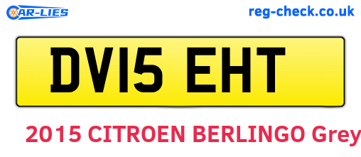 DV15EHT are the vehicle registration plates.