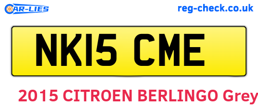 NK15CME are the vehicle registration plates.