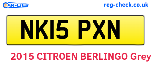 NK15PXN are the vehicle registration plates.