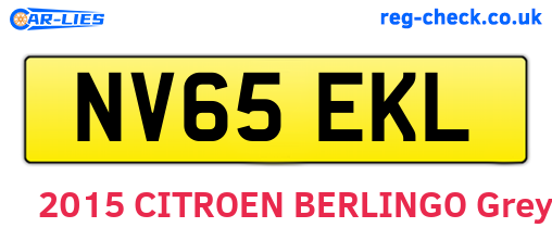 NV65EKL are the vehicle registration plates.
