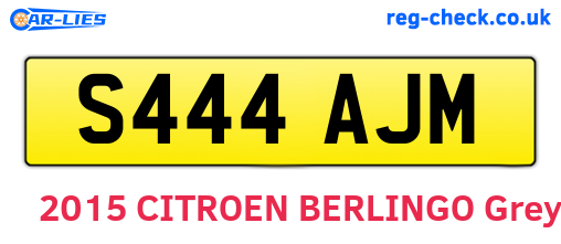 S444AJM are the vehicle registration plates.