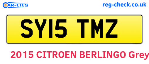 SY15TMZ are the vehicle registration plates.