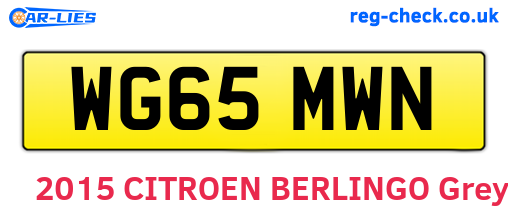 WG65MWN are the vehicle registration plates.