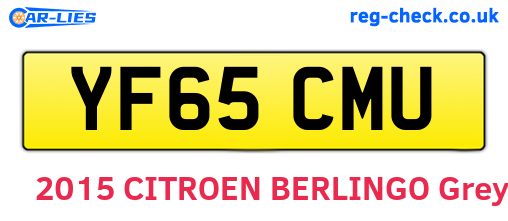 YF65CMU are the vehicle registration plates.