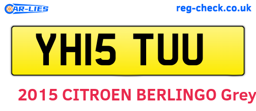 YH15TUU are the vehicle registration plates.