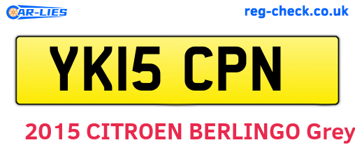 YK15CPN are the vehicle registration plates.