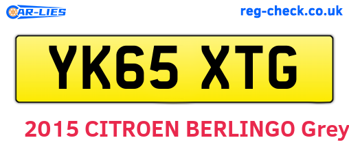 YK65XTG are the vehicle registration plates.