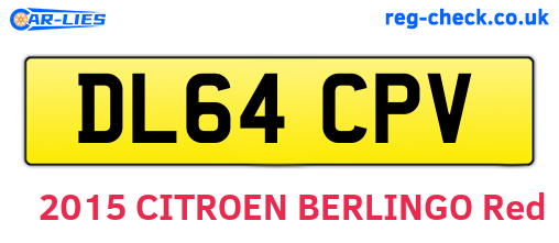 DL64CPV are the vehicle registration plates.