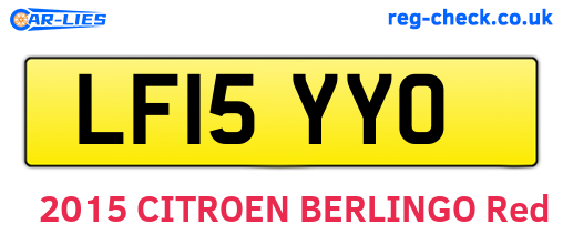 LF15YYO are the vehicle registration plates.