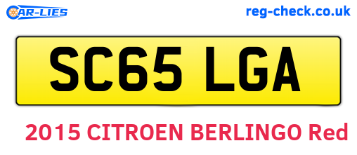SC65LGA are the vehicle registration plates.