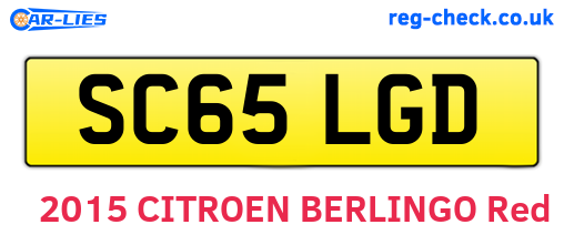 SC65LGD are the vehicle registration plates.