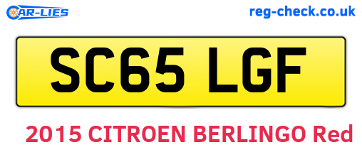 SC65LGF are the vehicle registration plates.