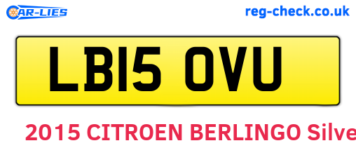 LB15OVU are the vehicle registration plates.