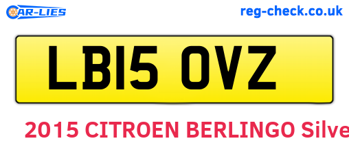 LB15OVZ are the vehicle registration plates.