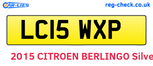 LC15WXP are the vehicle registration plates.