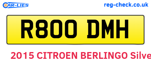 R800DMH are the vehicle registration plates.